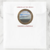 ポートホール写真を通して世界を見る スクエアシール (バッグ)