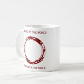 ポートホール1色で世界を見る コーヒーマグカップ (正面左)