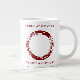 ポートホール1色で世界を見る ジャンボコーヒーマグカップ