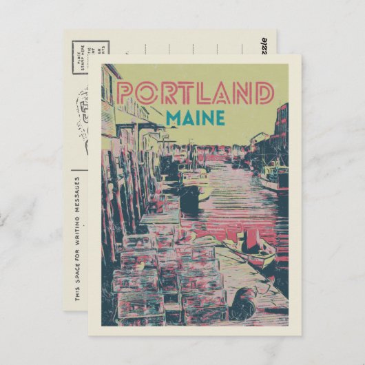 ポートポートポートポートランドメインUSAの表示 ポストカード (正面/裏面)