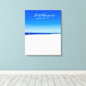 ポートマッコーリービーチシーンオーストラリア キャンバスプリント (インサイチュ (ウッドフロア))