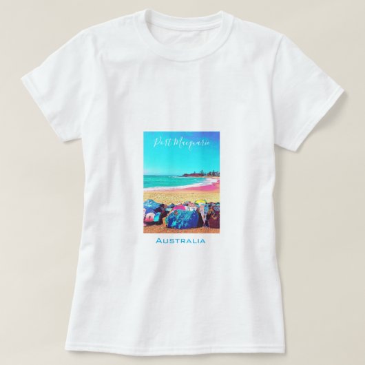 ポートマッコーリーNSWオーストラリアの旅行風景 Tシャツ (デザイン正面)