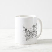 ポートメイリオンノースウェールズペンとインクスケッチ コーヒーマグカップ (正面右)