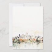 ポートラエレガントンドオレゴン州スカイラインウォーター結婚カラー サンキューカード (裏面)