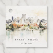 ポートラエレガントンドオレゴン州スカイラインウォーター結婚カラー フェイバータグ (正面)