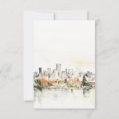 ポートラエレガントンドオレゴン州スカイラインウォーター結婚カラー 出欠カード (裏面)