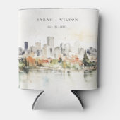 ポートラエレガントンドオレゴン州スカイラインウォーター結婚カラー 缶クーラー (正面)