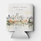 ポートラエレガントンドオレゴン州スカイラインウォーター結婚カラー 缶クーラー (裏面)