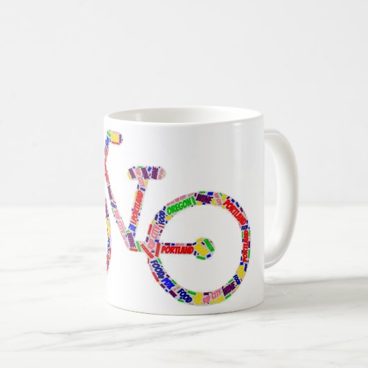 ポートラカラフルンドバイクコーヒーカップマグカップ コーヒーマグカップ (正面右)