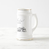 ポートラパーソナライズされたンドスカイライン ビールジョッキ (正面右)