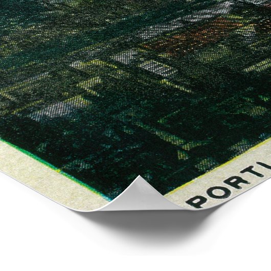 ポートランドとフッド山のムーンライト ポスター (角)