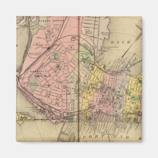 ポートランドと周辺、私 マグネット (正面)