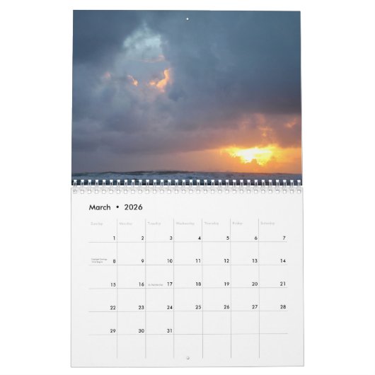 ポートランドと太平洋岸北西部2025 カレンダー (3月 2026)