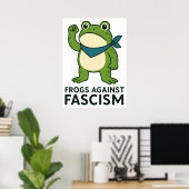 ポートランドのカエル抗議活動 反ファシズム カエル ポスター (ホームオフィス)