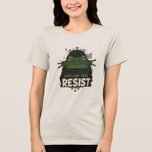ポートランドのカエル トライブレンドTシャツ (正面)