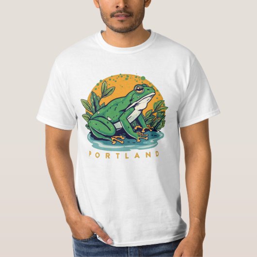ポートランドのカエル Tシャツ (正面)