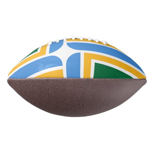 ポートランドの旗を持つ愛国的なアメリカンフットボール アメリカンフットボール (回転270)
