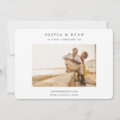 ポートランドの結婚式のスカイラインスケッチ Save the Date 招待状 (裏面)