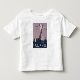 ポートランドのOregonAerialの市街電車場面 トドラーTシャツ