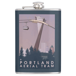 ポートランドのOregonAerialの市街電車場面 フラスク