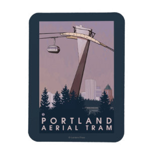 ポートランドのOregonAerialの市街電車場面 マグネット