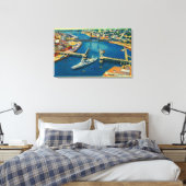 ポートランドを通過した米国戦艦 キャンバスプリント (インサイチュ (寝室))