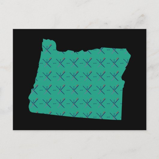 ポートランドエアポートカーペットオレゴンの地図 ポストカード (正面)