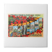 ポートランドオレゴンか古いヴィンテージ旅行記念品 タイル (正面)