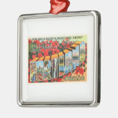 ポートランドオレゴンか古いヴィンテージ旅行記念品 メタルオーナメント (左)