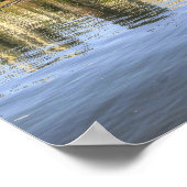 ポートランドオレゴンのスカイライン水反射ポスター ポスター (角)