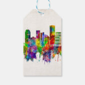 ポートランドオレゴンのスカイライン ギフトタグ (裏面)