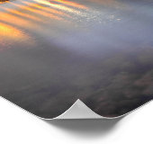 ポートランドオレゴンの夜のスカイライン反射ポスター ポスター (角)