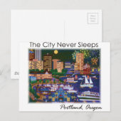 ポートランドオレゴンアットナイト ポストカード (正面/裏面)