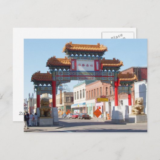 ポートランドオレゴン中華街ゲートはがき ポストカード (正面/裏面)