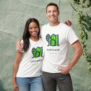 ポートランドオレゴン地球に優し米グリーンシティ Tシャツ
