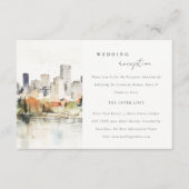ポートランドオレゴン市街並みウェディングレセプション エンクロージャーカード (正面)