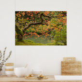 ポートランドオレゴン日本のガーデンポストのメイプルツリー ポスター (キッチン)