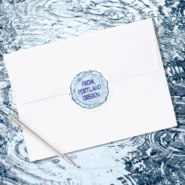 ポートランドオレゴン水スプラッシュ ラウンドシール