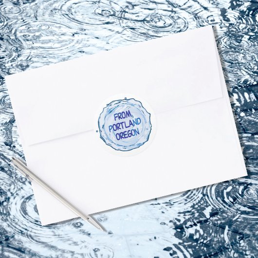 ポートランドオレゴン水スプラッシュ ラウンドシール