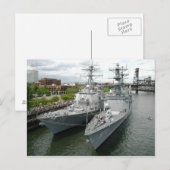 ポートランドオレゴン海軍艦艇はがき ポストカード (正面/裏面)