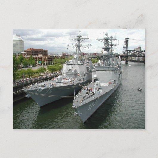 ポートランドオレゴン海軍艦艇はがき ポストカード (正面)