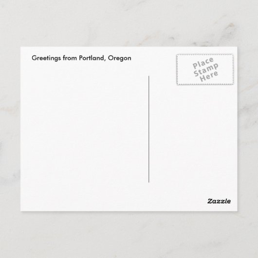 ポートランドオレゴン航海のハーバーチャートはがき ポストカード (裏面)