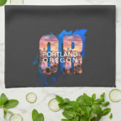 ポートランドオレゴン キッチンタオル (折り畳み)
