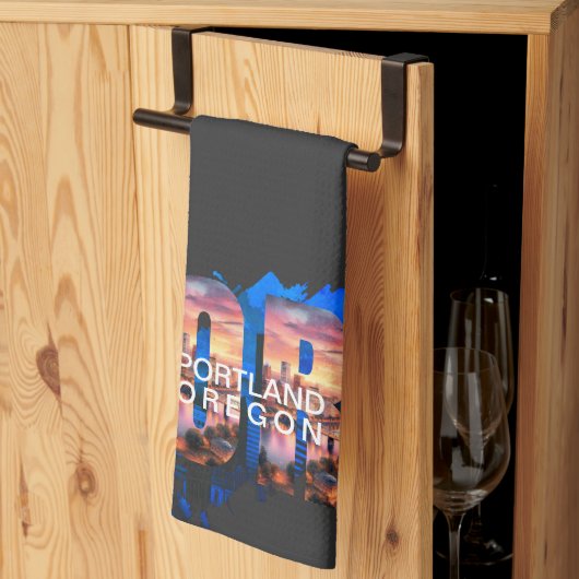 ポートランドオレゴン キッチンタオル (三つ折り)