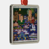 ポートランドオレゴン@ナイト メタルオーナメント (右)