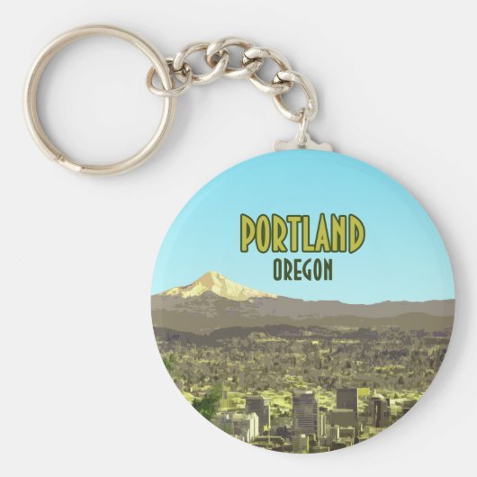 ポートランドオレゴンDowntown Mt.Hoodヴィンテージ キーホルダー (正面)