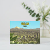 ポートランドオレゴンDowntown Mt.Hoodヴィンテージ ポストカード (スタンド正面)