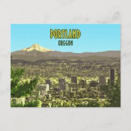 ポートランドオレゴンDowntown Mt.Hoodヴィンテージ ポストカード