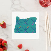 ポートランドオレゴンPDXエアポートカーペット スタンダードカクテルナプキン (インサイチュ)