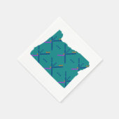 ポートランドオレゴンPDXエアポートカーペット スタンダードカクテルナプキン (角)